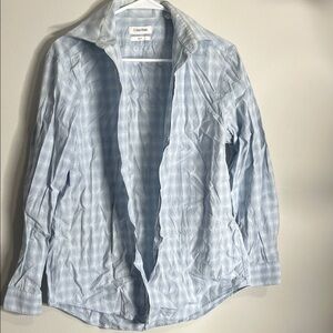 Calvin Klein Blue Checkered Slim Fit Shirt